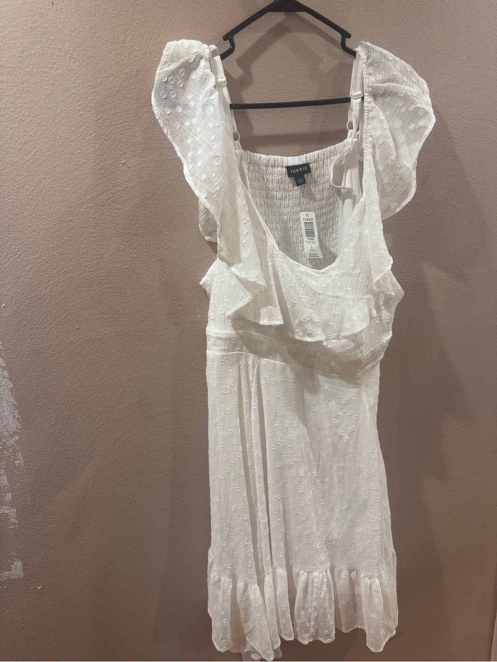 Torrid White Eyelet Ruffle Sundress NWT